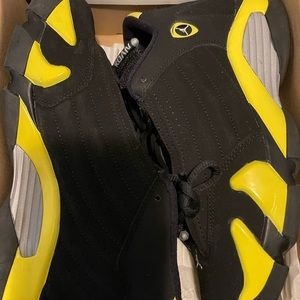 Retro Jordan 14 size 6 gradeschool only worn once. 100% authentic